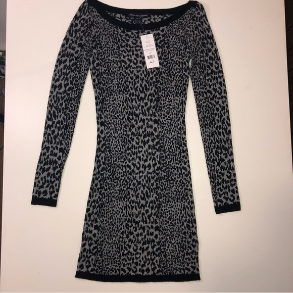 French Connection Leopard Jacquard Dress Women’s size 6 BNWT - Picture 4 of 7